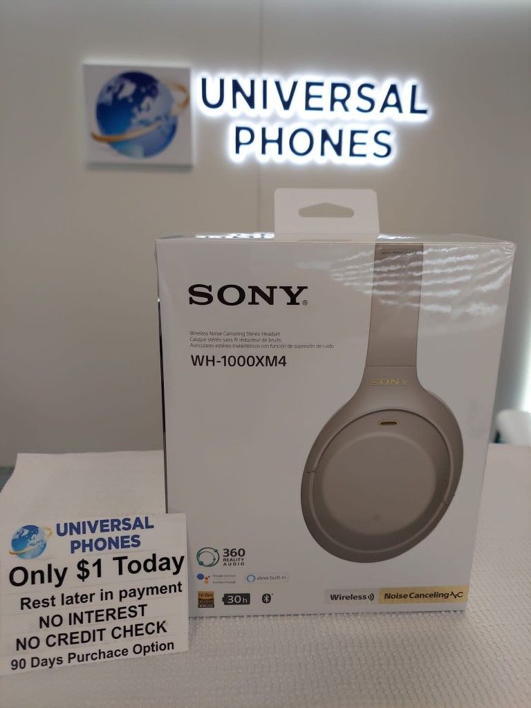 SONY WH1000XM4 BLUETOOTH HEADPHONES NEW IN BOX $1 DOWN TODAY REST IN PAYMENTS.NO CREDIT CHECK 