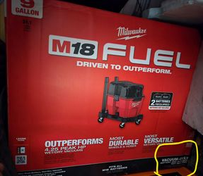 Milwaukee M18 wet/dry Vac (9 gal)