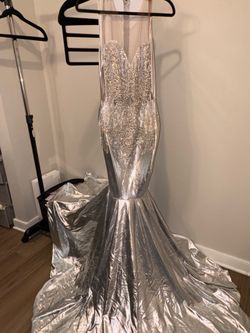 Silver Prom Dress