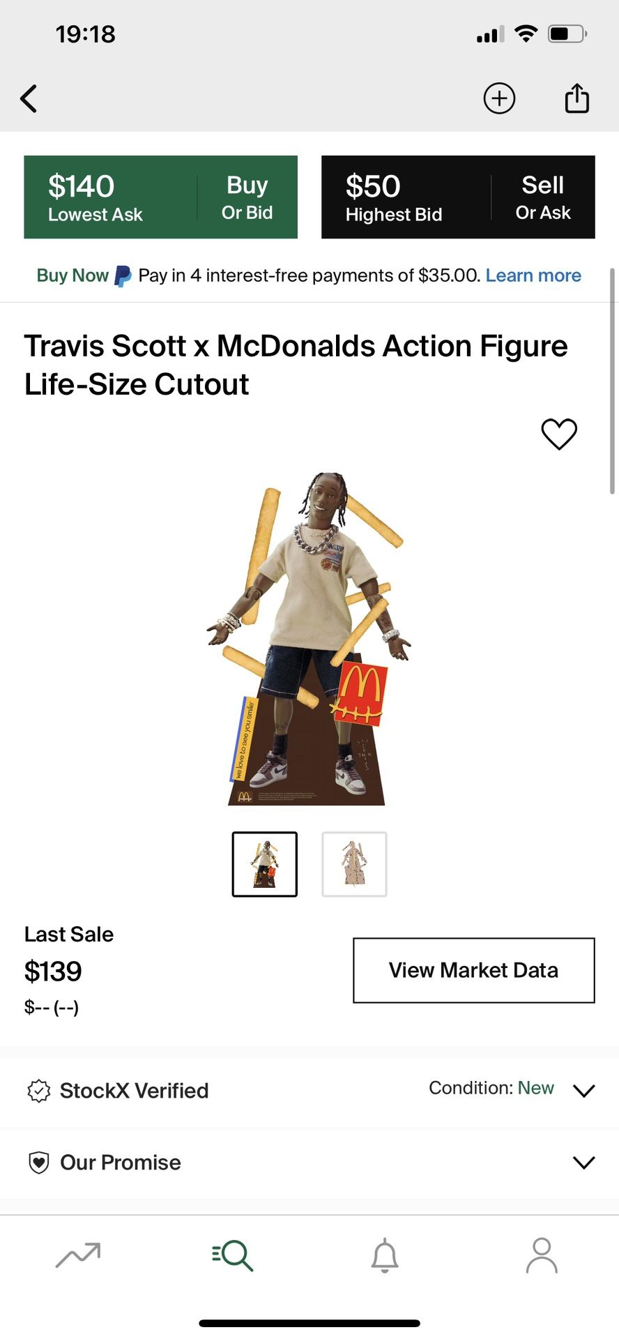 Travis Scott × McDonalds Action Figure Life-Size Cutout