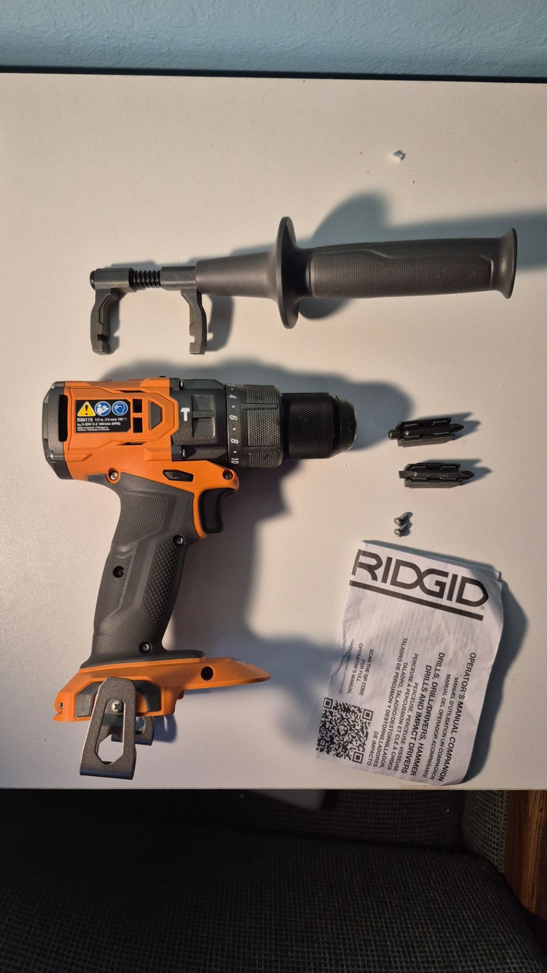 RIDGID 18V Brushless Cordless 1/2 in. Hammer Drill/Driver (No battery)