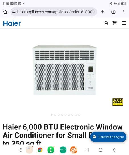 Haier Air-conditioning 6000 Btu- Like NEW