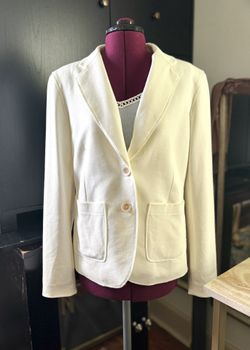 Renuar Cream Blazer Tailored Suit Jacket