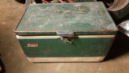 Vintage Coleman cooler metal