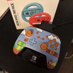Nintendo Switch Oled Accessories Controller Charging Station And Wheels New