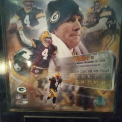 Brett Favre Plack And News Papers 