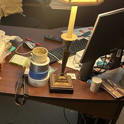 Desk and File Cabinet