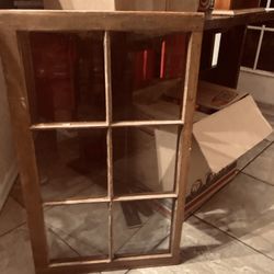 Vintage Wooden 6 Pane Window