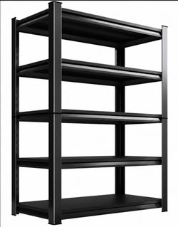 Metal shelves 5 tier, Heavy Duty, Black