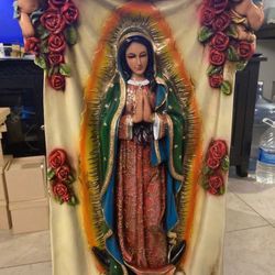 Imagen De La Virgen De Pergamino -36”