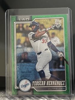 2026 Topps Series 1 Teoscar Hernández Green Foil #251 /99 Los Angeles Dodgers