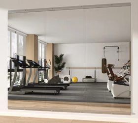 17inWx55inH Rectangle Frameless Wall-Mounted HD Gym Mirror Dance Mirror Vanity Mirror, Set of 3