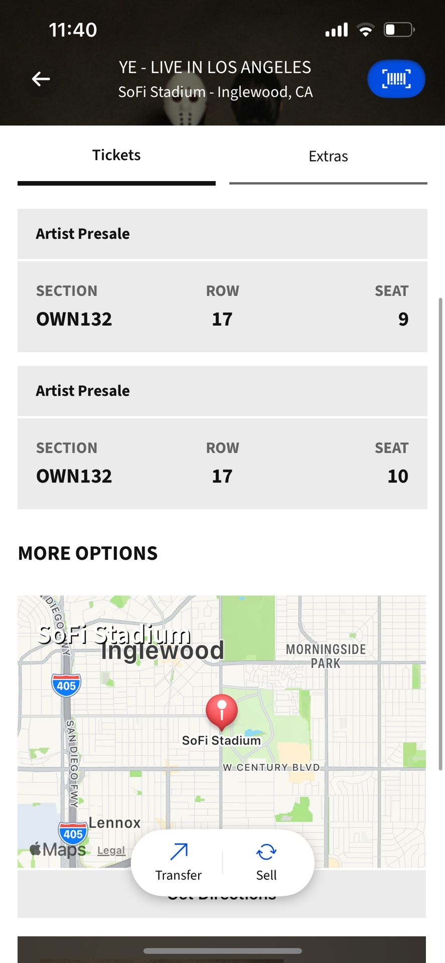 Kanye Tickets April 1st SoFi Stadium