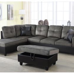 Brand New 2pc Sectional With FREE Ottoman Ready For Delivery 🚚 