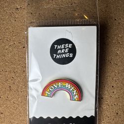 These Are Things Enamel Pin Love Wins Rainbow. New. In Packaging