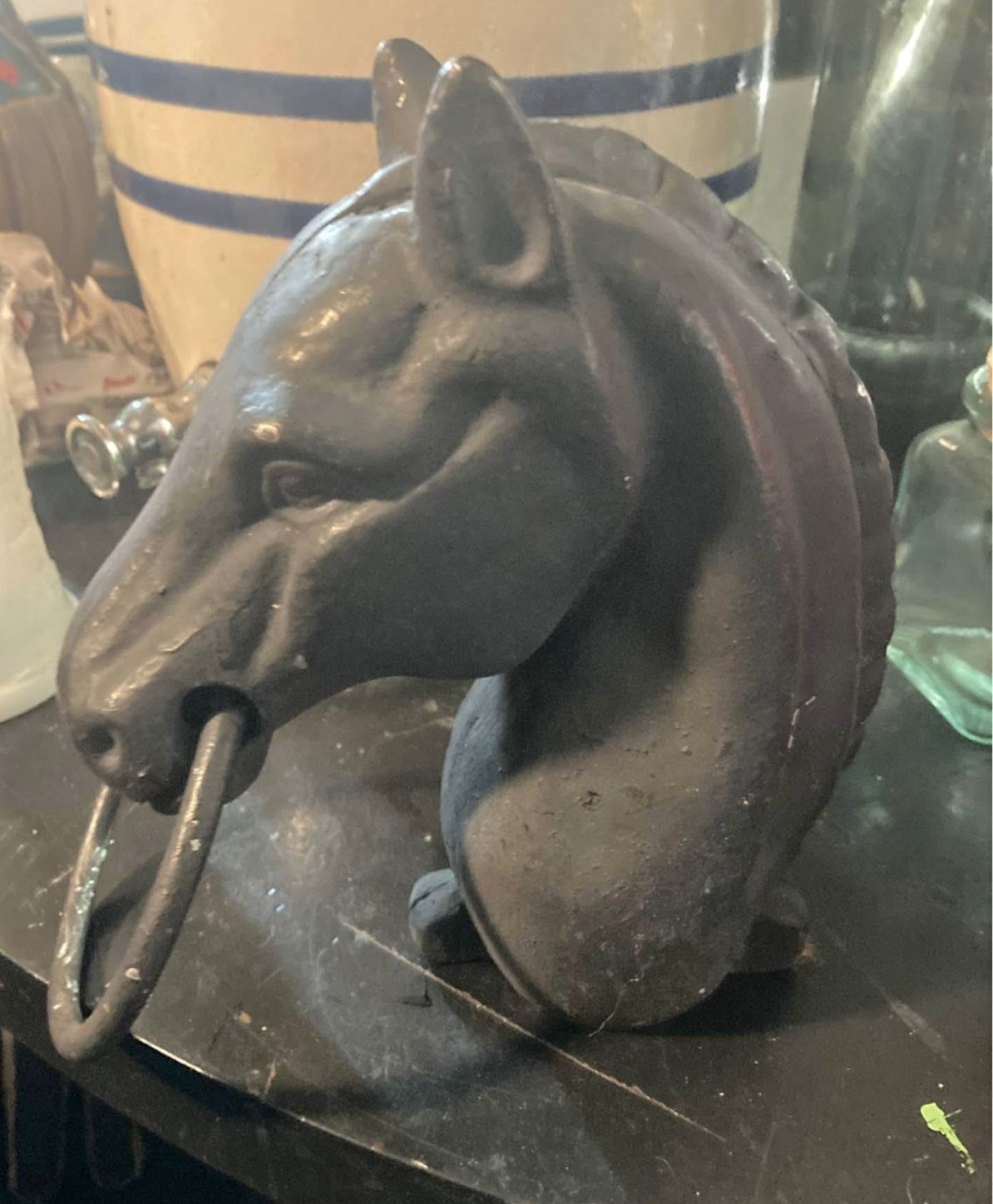 Vintage Horse Head Hitching Post Holder