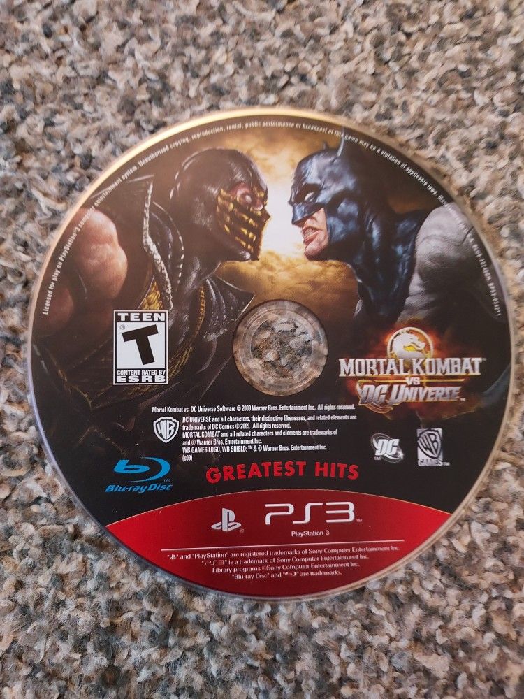 Ps3 Playstation Three Mortal Kombat Vs DC Universe