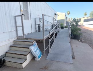 Wheel chair ramp for mobile home