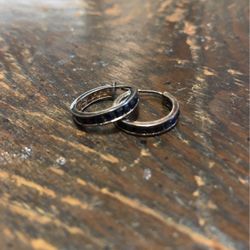 Blue Sapphire 925 SS Earrings