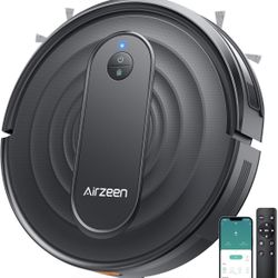 Airzeen Robot Vacuums, Strong 3000Pa Suction, WiFi/App/Alexa Control, 120mins Runtime, Ultra-Thin, Automatic Recharge, Schedule Settings, Ideal for Pe