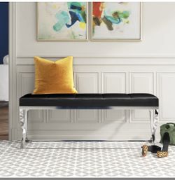 Beele Faux Leather Upholstered Bench - Brand New