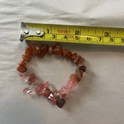 Heart Rock Gem Bracelet 