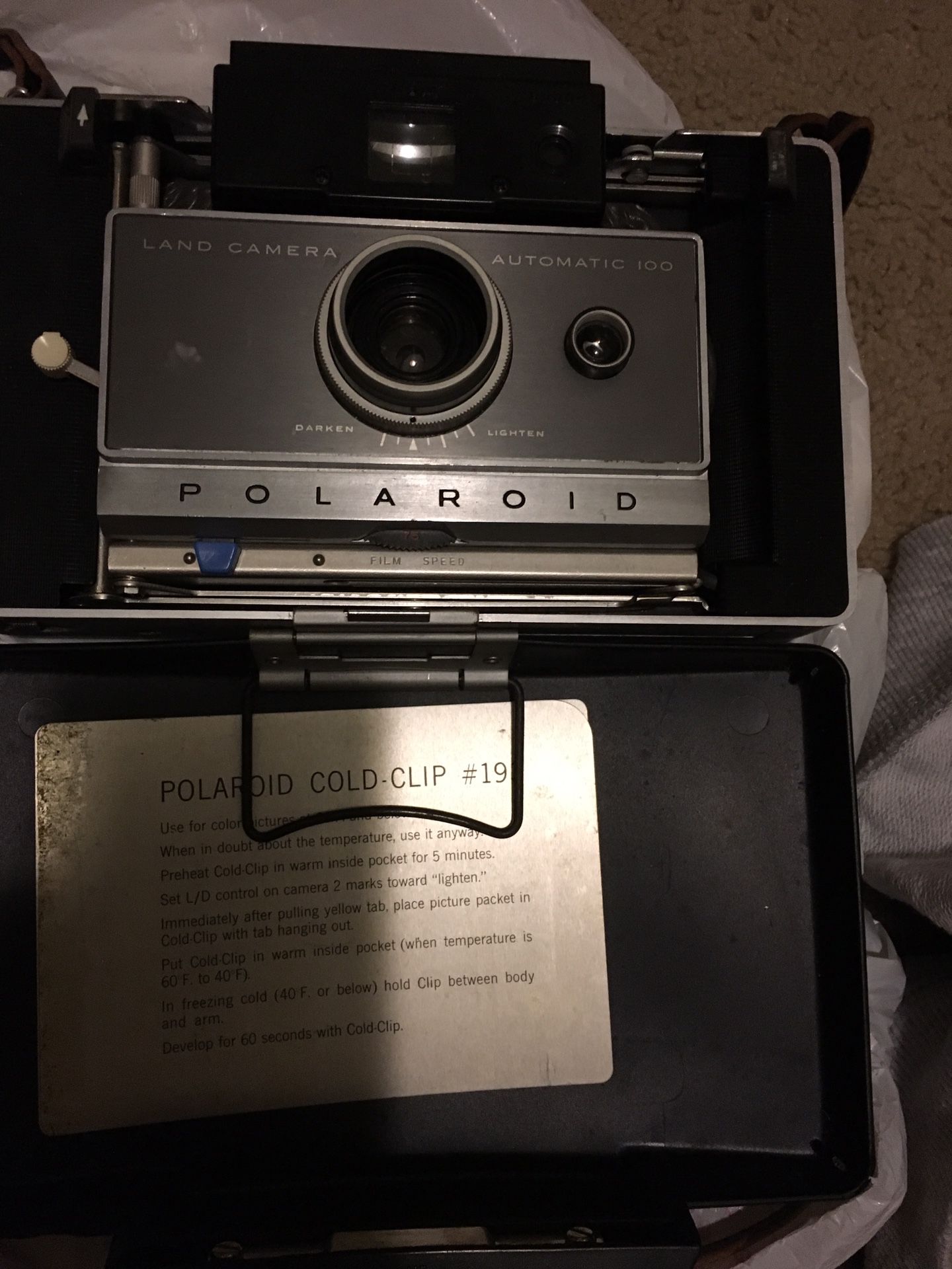 Pair of vintage Polaroid cameras