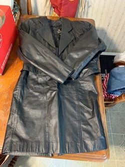 Leather Skirt and Jacket