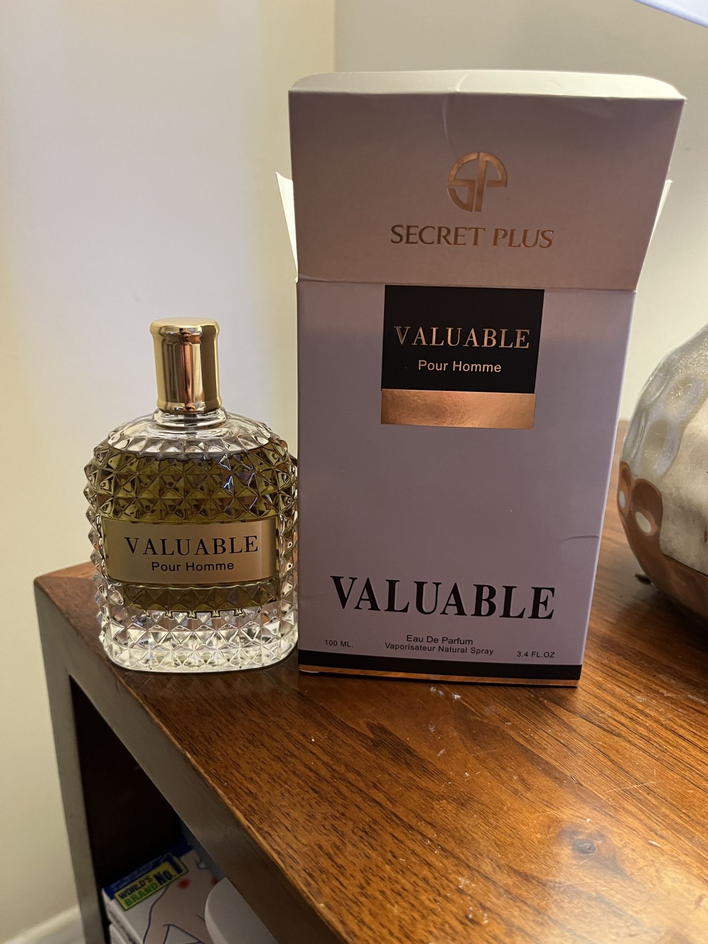 VALUABLE Pour Homme Natural Spray Diamond Cut Glass Bottle 100ml 34oz New