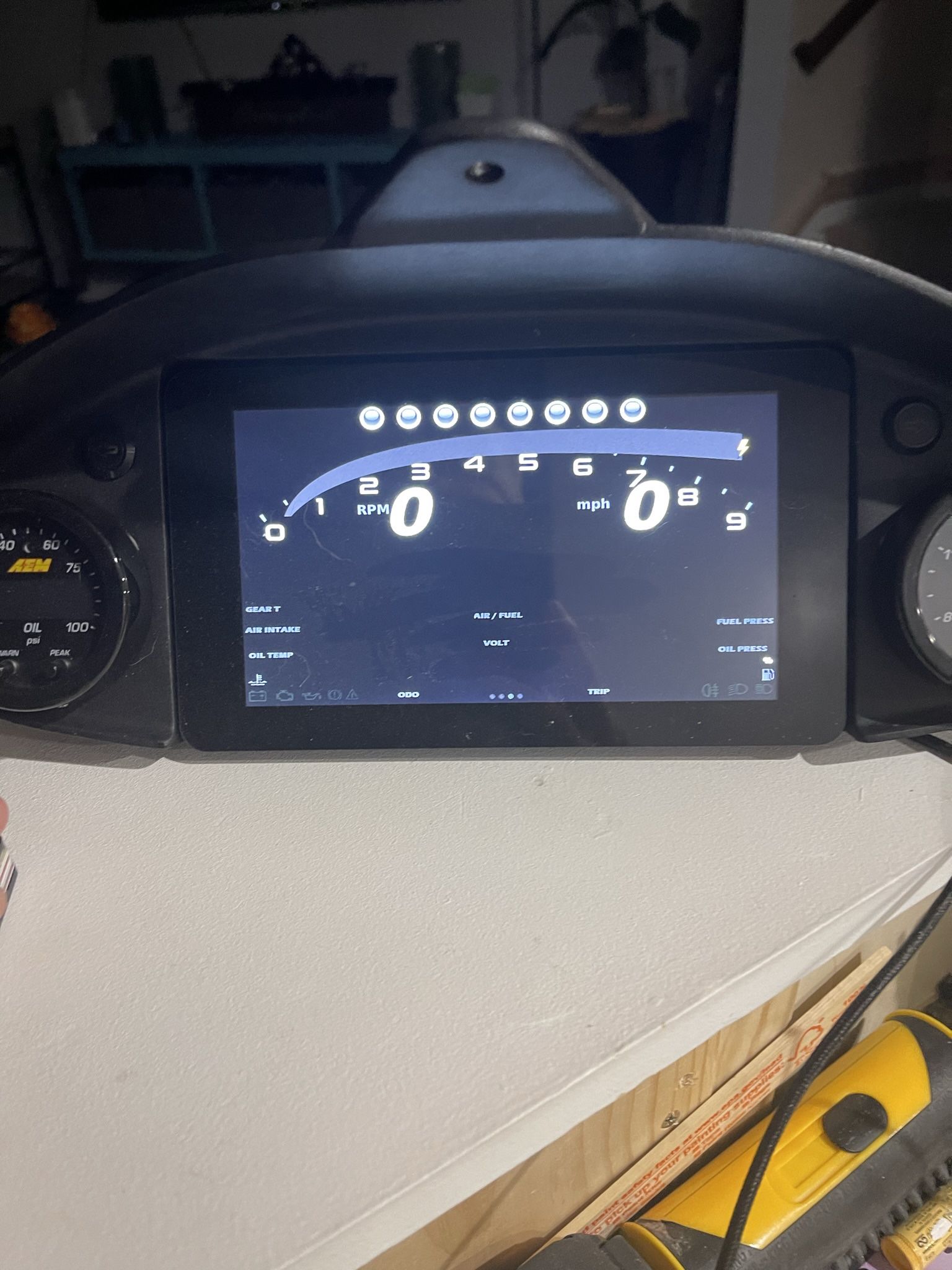 Powertune Digital Dash DC2 Custom Cluster