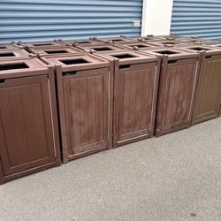 $90 EACH - 32 Gal Brown Commercial Indoor/ Outdoor Waste Bins/Trash Cans-Prestwick Limited Brand