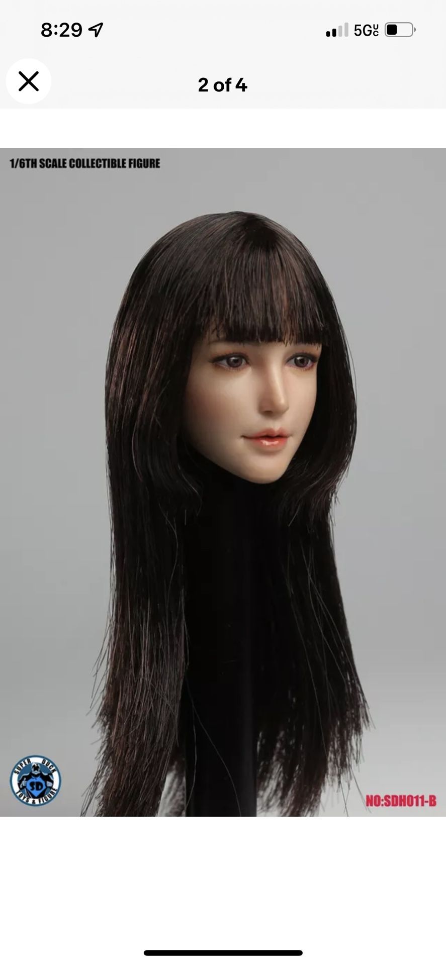Super Duck 1/6 Scale Sexy Asian Adult Actress Head Sculpt For 12