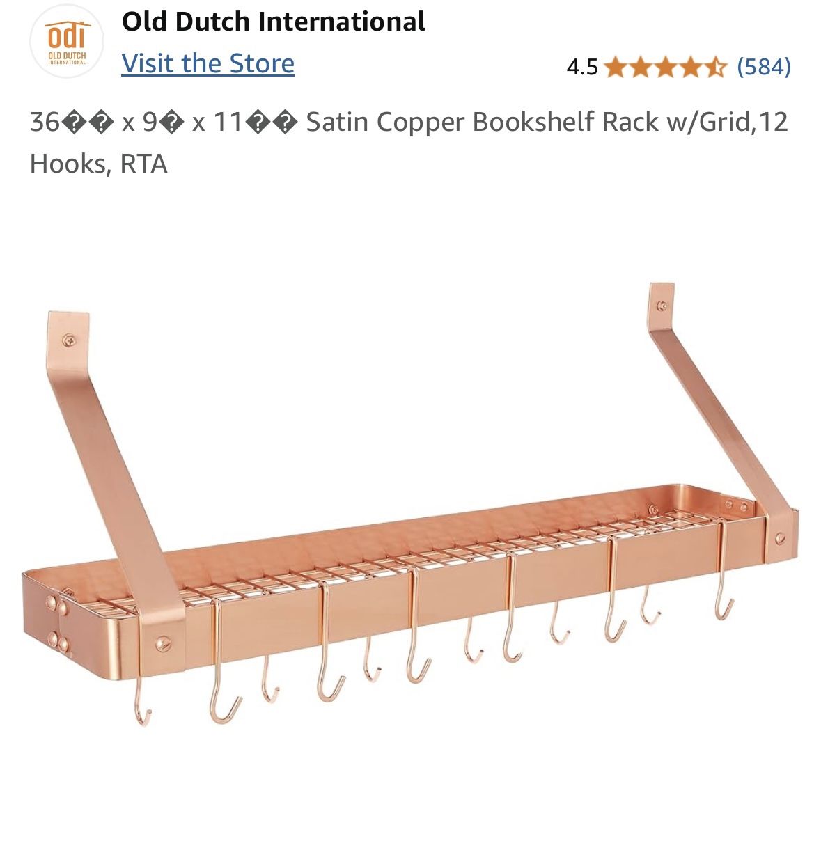 Copper Rack For Pots & Pans