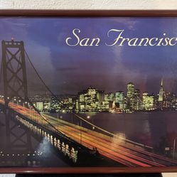 San Francisco Skyline Framed Wall Art – Night Cityscape