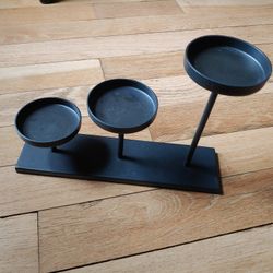 Oil Rubbed Bronze Pedestal Candle Stand Holder