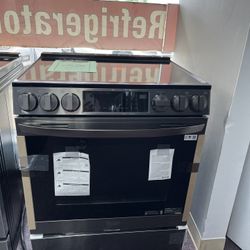 Electric Stove, Slide In Black Stainless LG , With Air Fry Convection. hornos de estufa