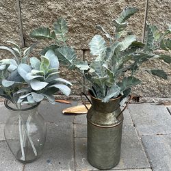 Fake Plant/containers Both For $15