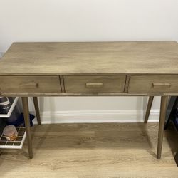 Modern Console Vanity Makeup Table 3-drawer Chocolate 