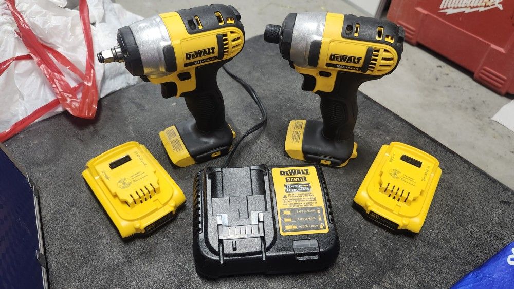 DEWALT 20V MAX Cordless Impact Wrench And Impact Driver