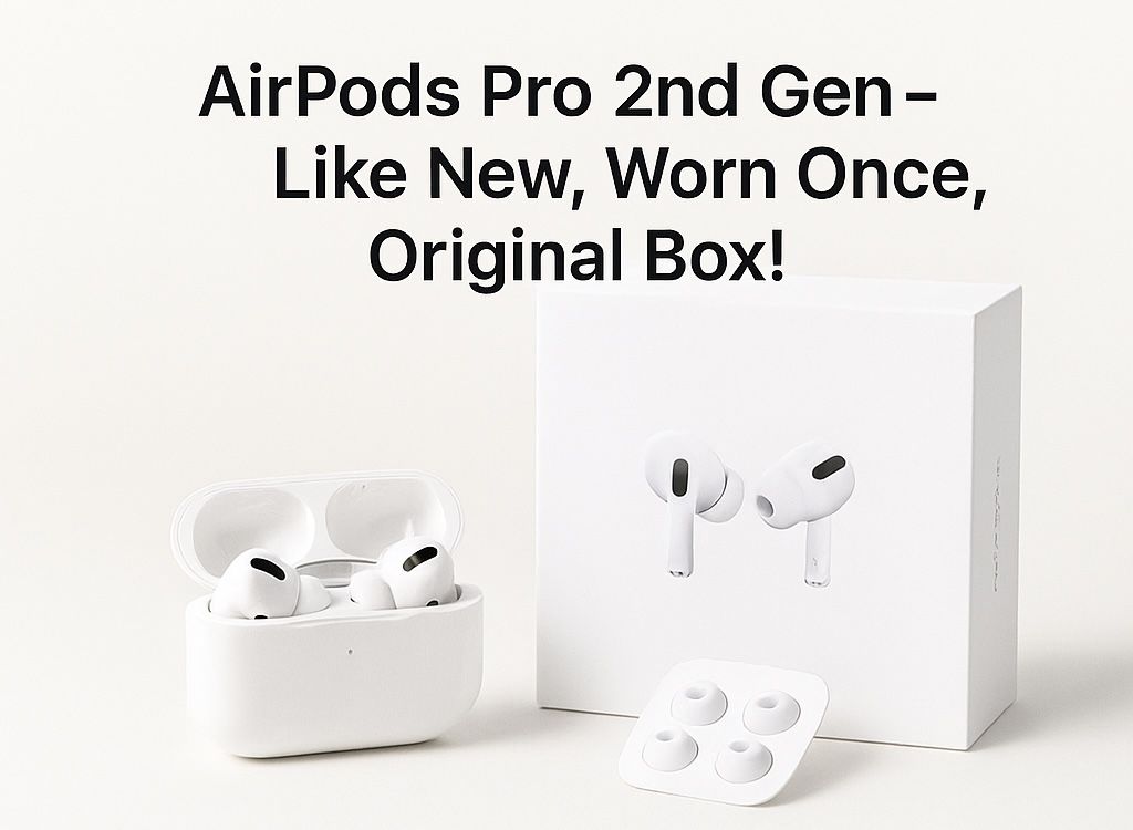 AirPods Pro 2nd Gen – Like New, Worn Once, Original Box!