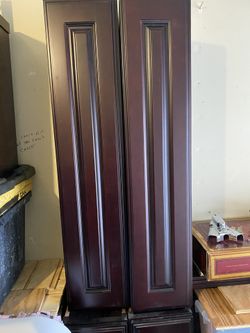 Cherry wood cabinets