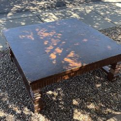 Wood coffee table
