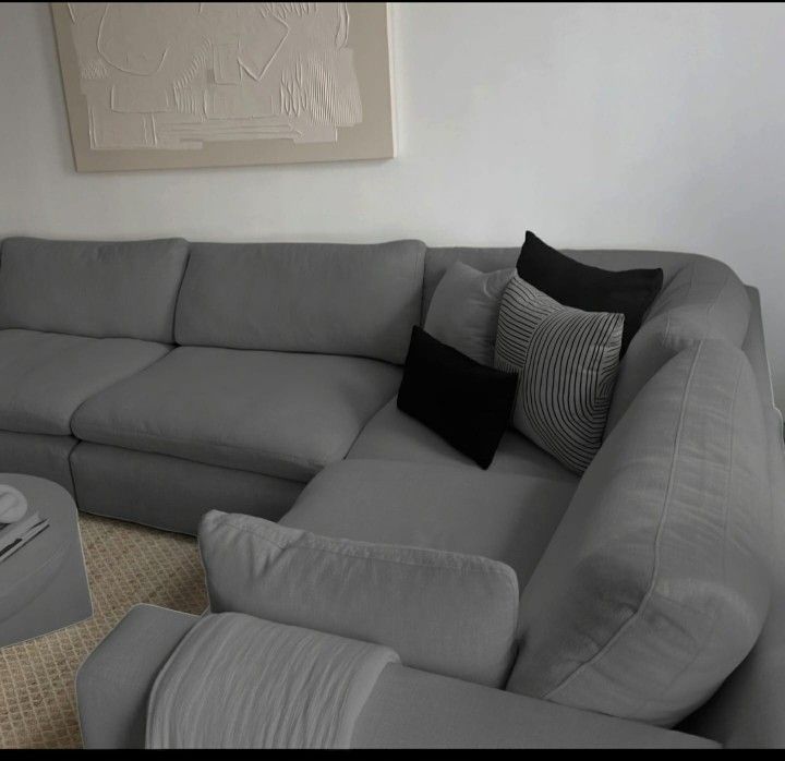 Cloud Couch Modular Sectional Sofa Gray