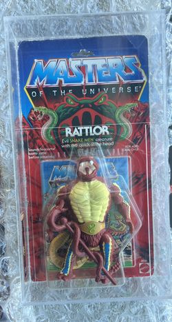 APG 65+ He-Man 1985 MOTU Mattel Rattlor Series 5 (C65/B80/F85) CLEAR EX+