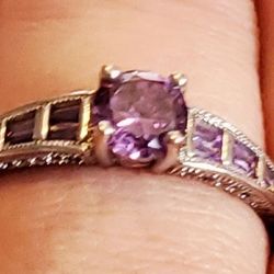 Amethyst And Sterling Silver Ring