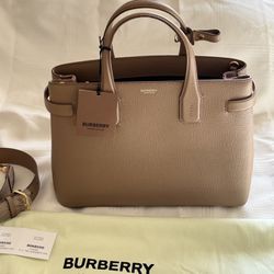 ✨ NWT Authentic Burberry Bag 💛 Medium Tan Leather Tote💼 MSRP: $1,790