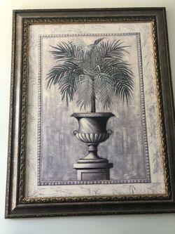 Framed Palm Painting 