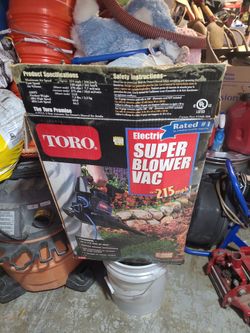 Toro super blower vacuum