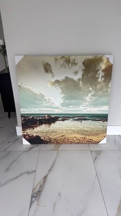 Large Coastal Seascape Canvas Wall Art