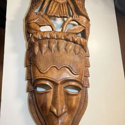 Hand Carved Wooden Tribal Mask Andre Bruno